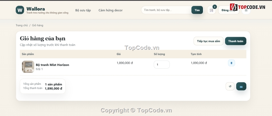 website đẹp,bán tranh,web bán tranh